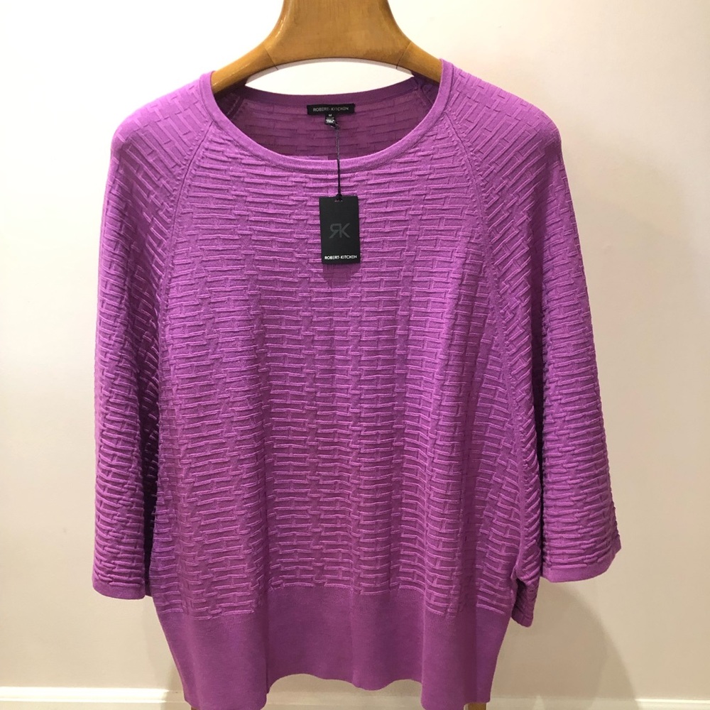 - NWT Women’s Robert kitchen oversized bell sleeves medium purple textured…